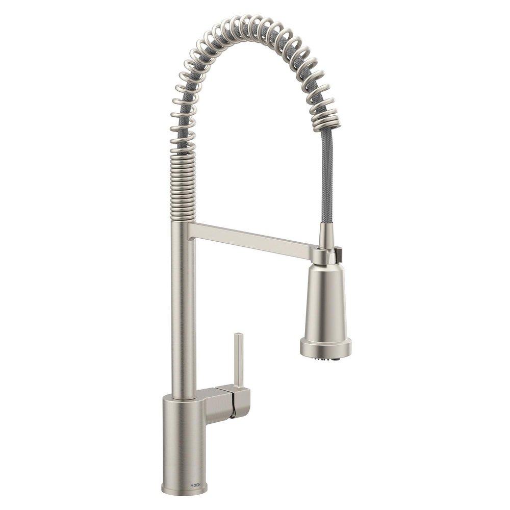 SPOT RESIST STAINLESS ONE-HANDLE HIGH ARC FILTERING PULLDOWN KITCHEN FAUCET 