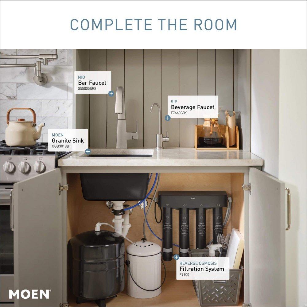 SPOT RESIST STAINLESS ONE-HANDLE HIGH ARC BEVERAGE FAUCET 