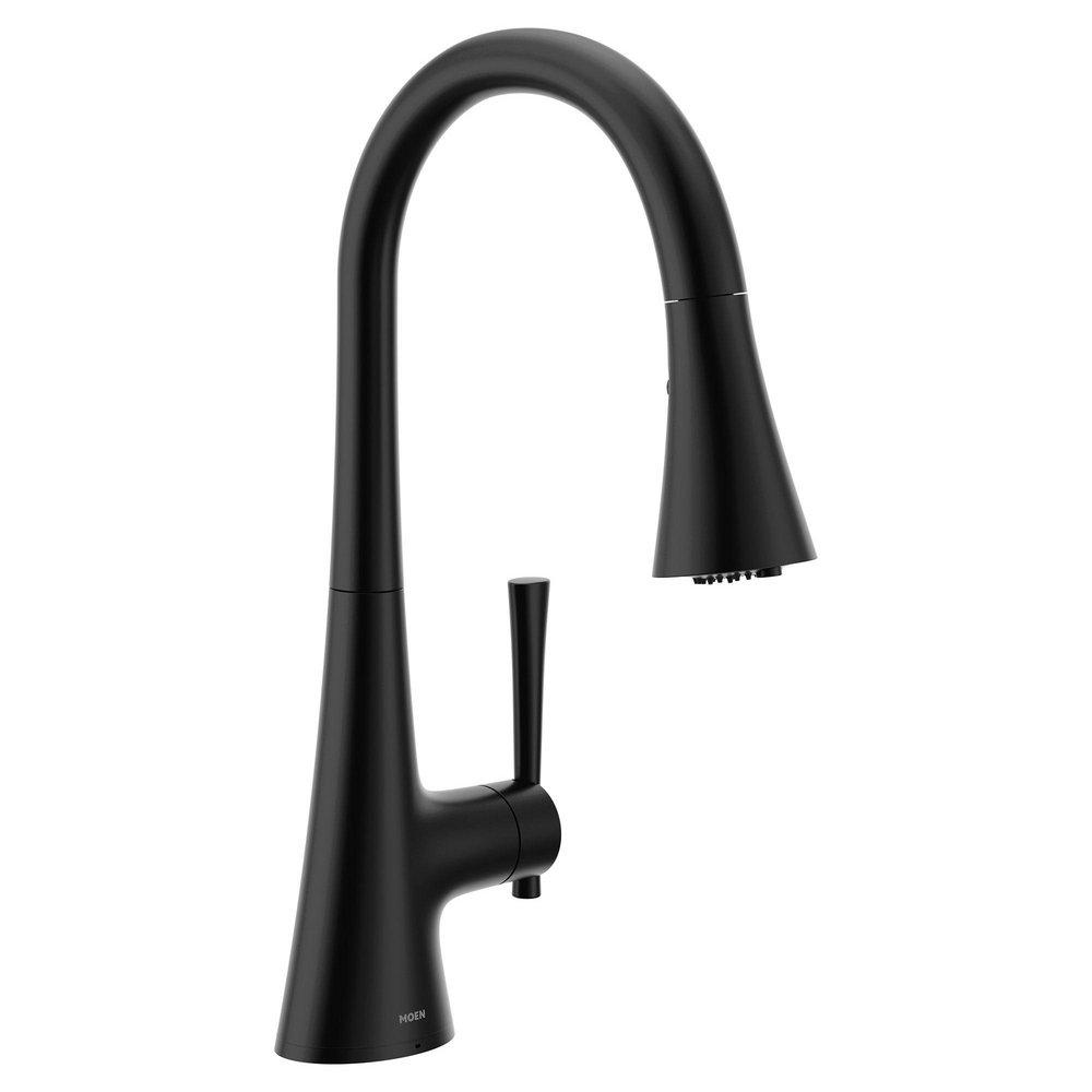 MATTE BLACK ONE-HANDLE PULLDOWN KITCHEN FAUCET 