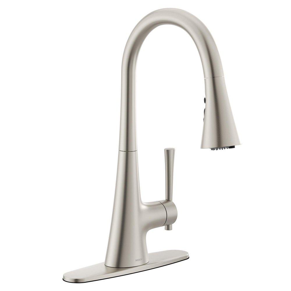 Single Handle Pull Down Kitchen Faucet in Spot Resist Stainless 