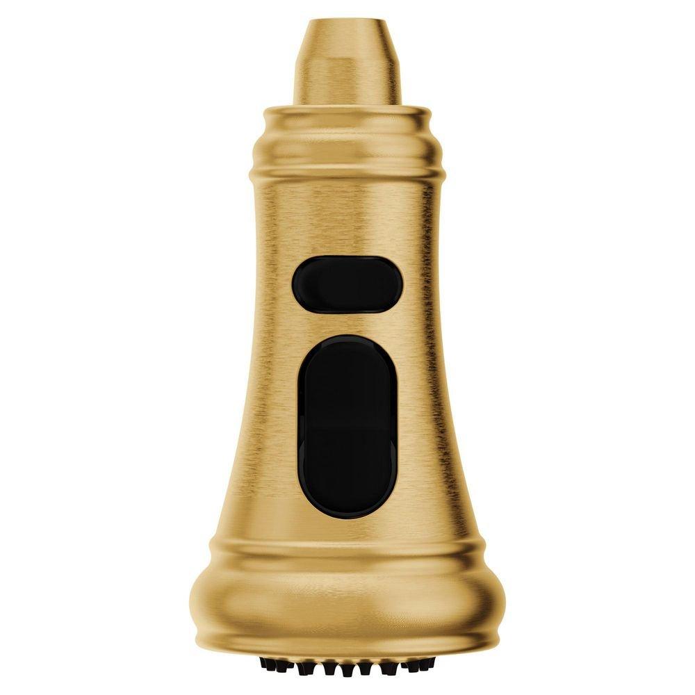 Single Handle Pull Down Kitchen Faucet in Brushed Gold 