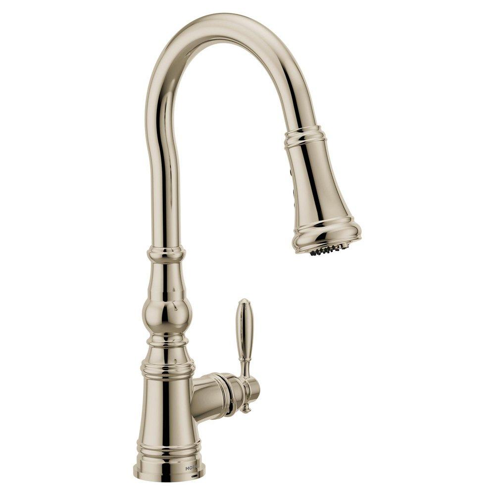 POLISHED NICKEL ONE-HANDLE KITCHEN FAUCET 