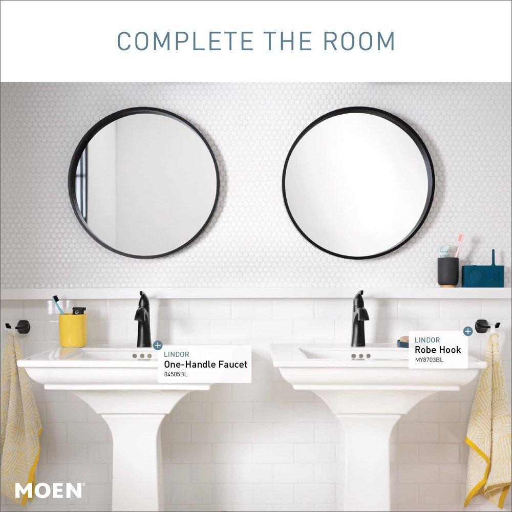 MATTE BLACK DOUBLE ROBE HOOK 