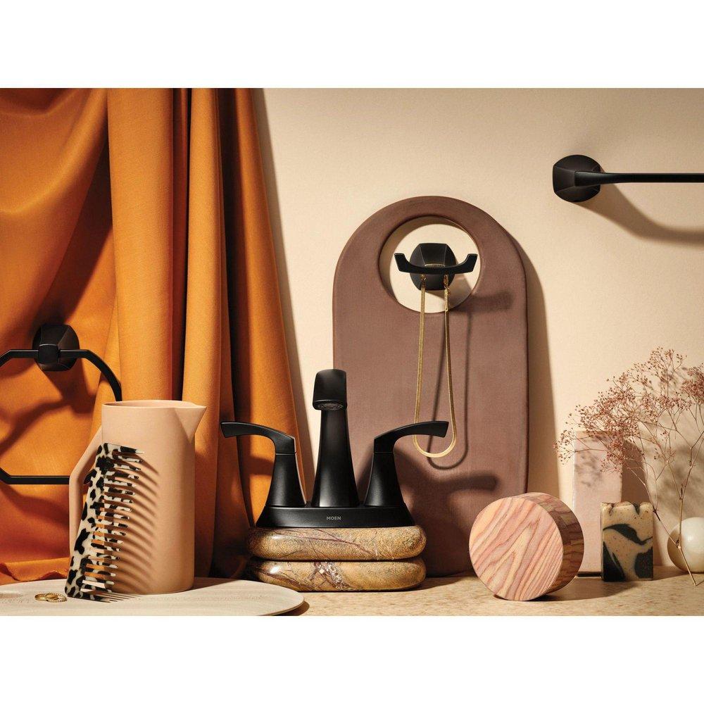 MATTE BLACK DOUBLE ROBE HOOK 