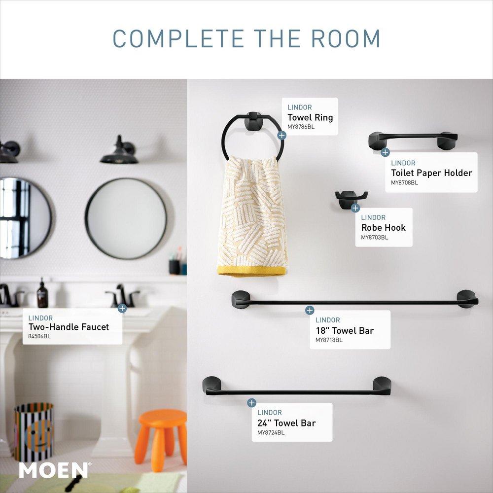 MATTE BLACK 18 TOWEL BAR 