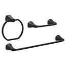 MATTE BLACK PIVOTING PAPER HOLDER TOWEL BAR TOWEL RING 