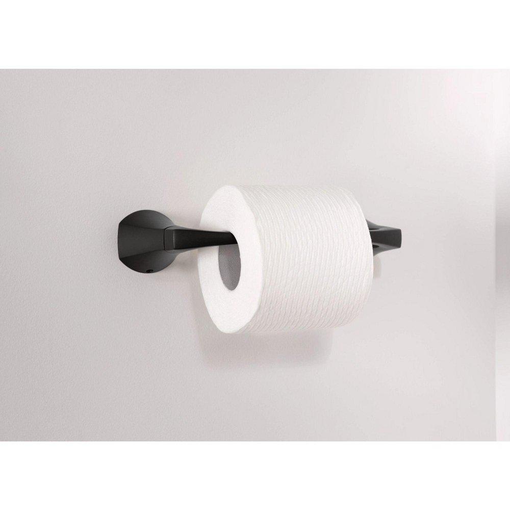 MATTE BLACK PIVOTING PAPER HOLDER TOWEL BAR TOWEL RING 