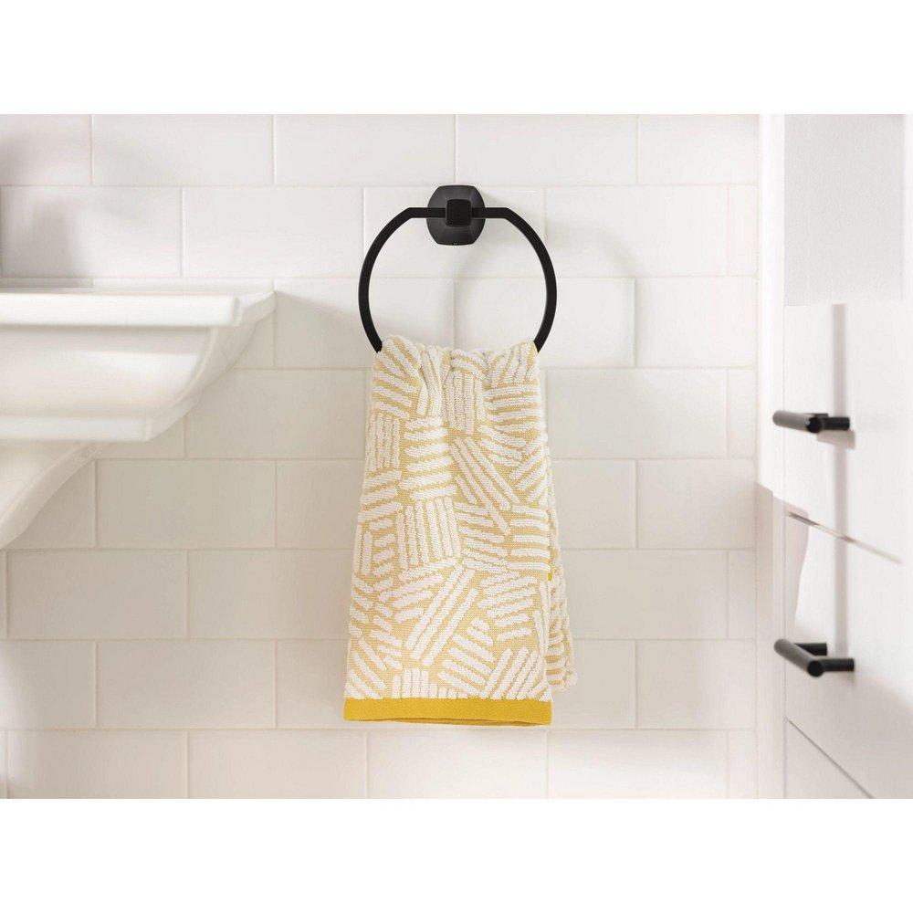 MATTE BLACK PIVOTING PAPER HOLDER TOWEL BAR TOWEL RING 