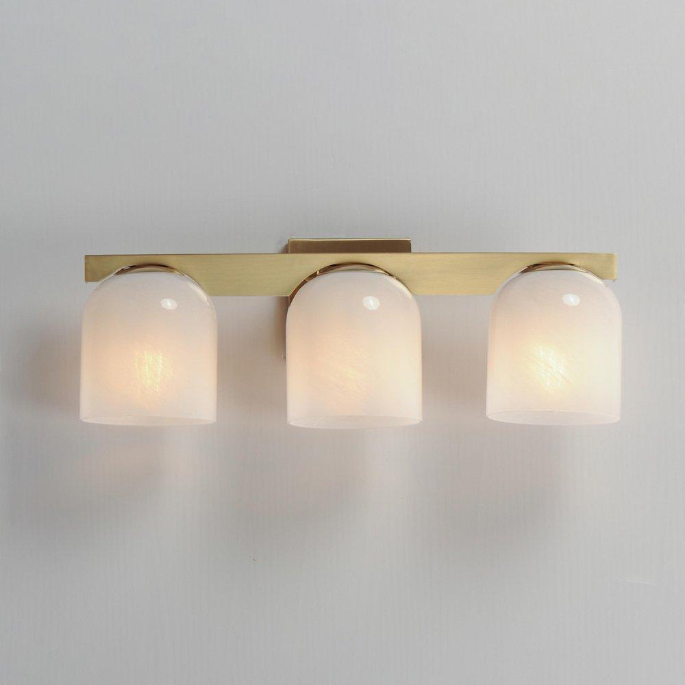 21.5in. 180W 3-Lights E26 Vanity Fixture in Natural Aged Brass 