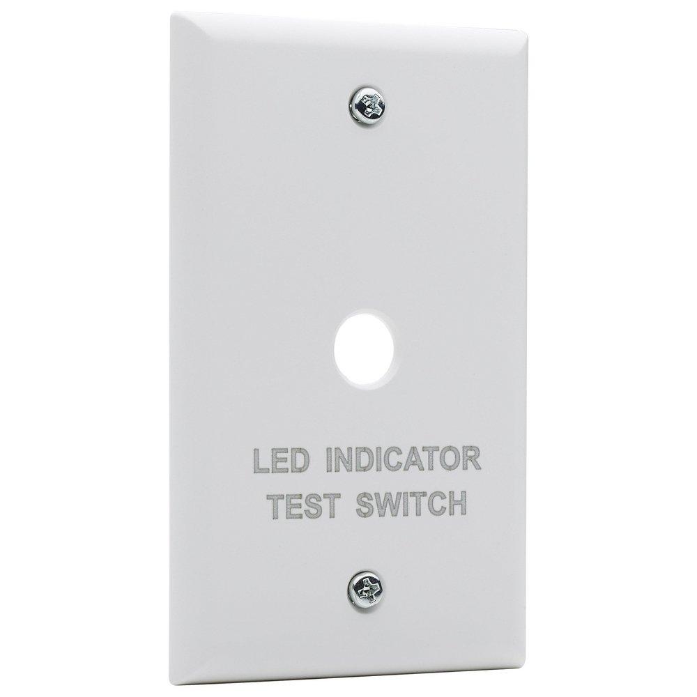 EMERGENCY REMOTE TEST SWITCH SINGLE GANG PLATE WHITE 