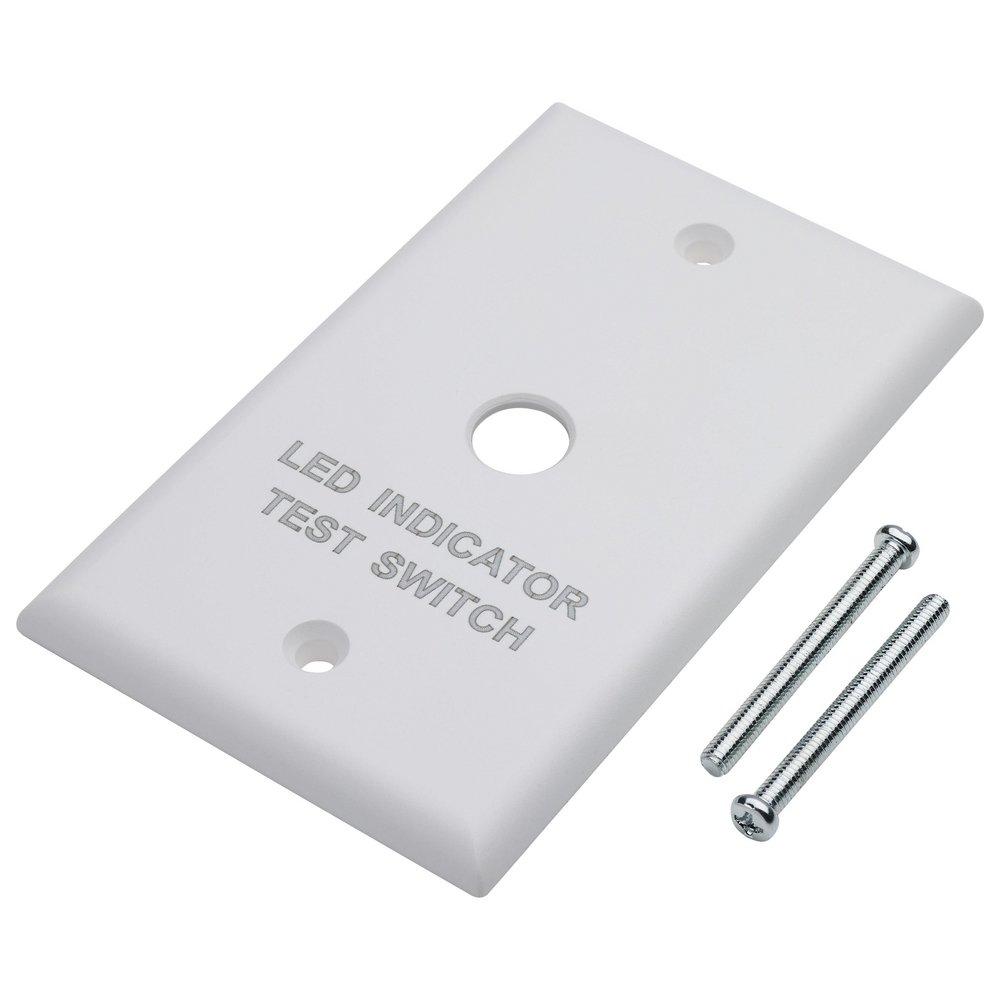 EMERGENCY REMOTE TEST SWITCH SINGLE GANG PLATE WHITE 