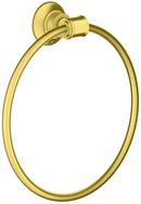 Round Closed Towel Ring in Brushed Gold Optic