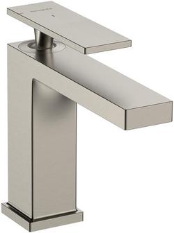 Single Handle Monoblock Bathroom Sink Faucet in Brushed Nickel