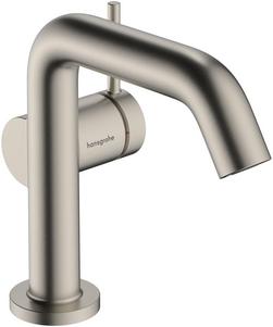 Single Handle Monoblock Bathroom Sink Faucet in Brushed Nickel