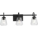3-Light 24in. Wide Vanity -Light Fixture in Matte Black