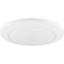 15W 1-Light Round Flush Mount Ceiling Fixture in Satin White