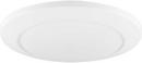 15W 1-Light Round Flush Mount Ceiling Fixture in Satin White 