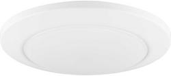 15W 1-Light Round Flush Mount Ceiling Fixture in Satin White