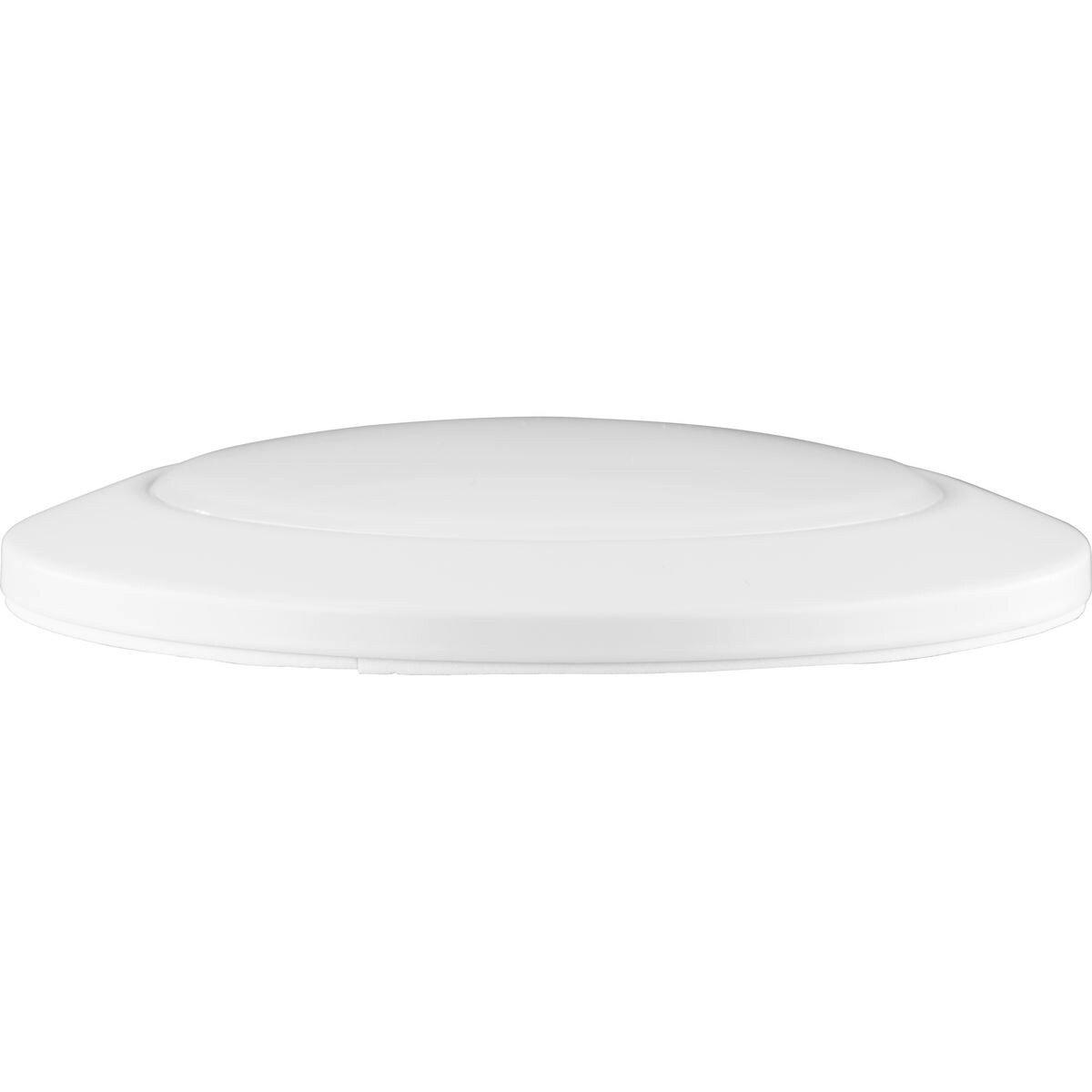 15W 1-Light Round Flush Mount Ceiling Fixture in Satin White 