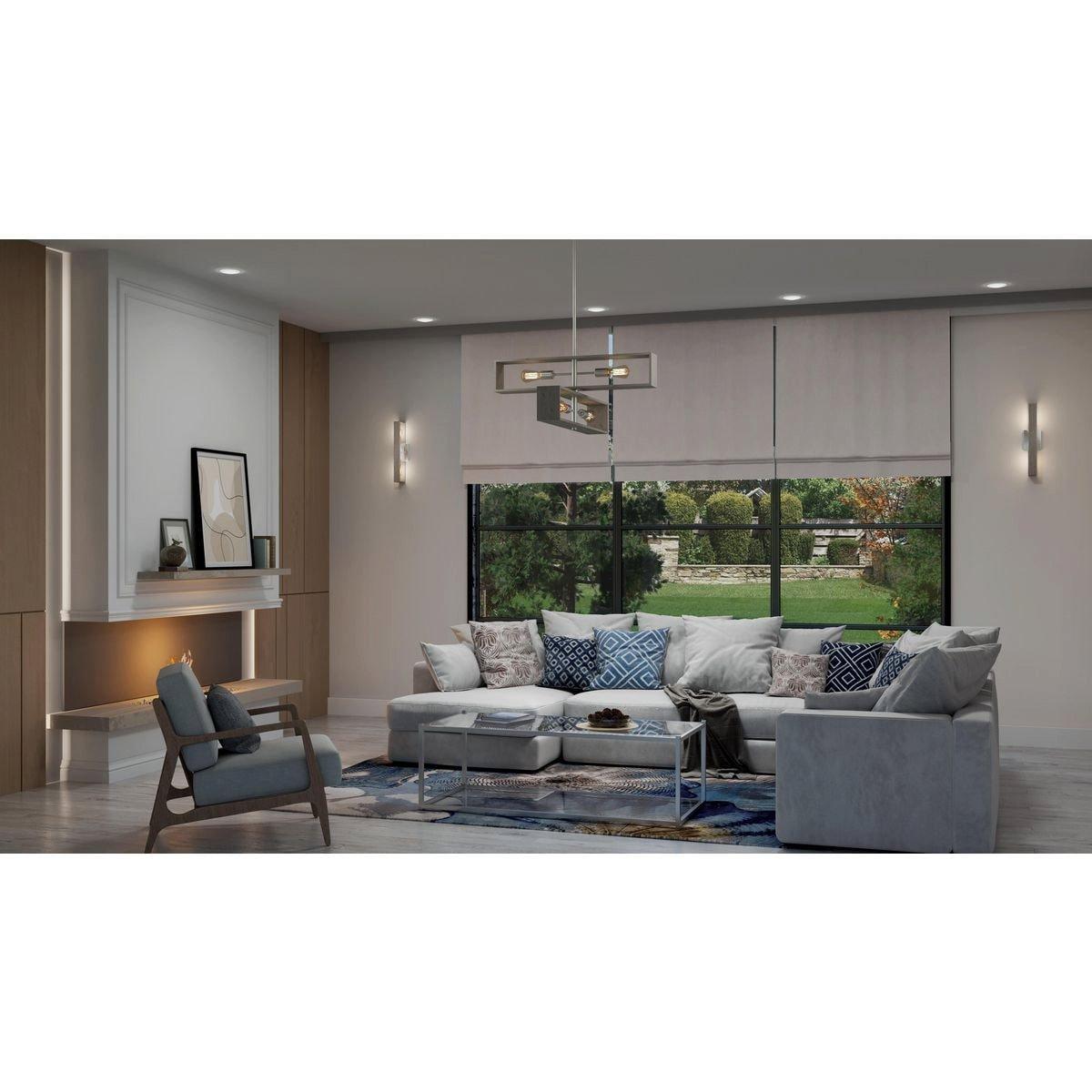15W 1-Light Round Flush Mount Ceiling Fixture in Satin White 