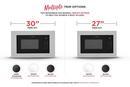 1.6 cu. ft. 900 W Built-In Drawer Microwave in Black 