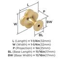 Amerock Gold 1-1/4 in. Knob (Pack of 2) 