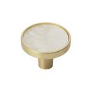 1-1/4 in. Cabinet Knob in Gold/Mother of Pearl (Pack of 2)