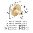 ACCENTS 1-1/4 INCH 32MM DIAMETER GOLD/MOTHER OF PEARL CABINET KNOB - 2 PACK 