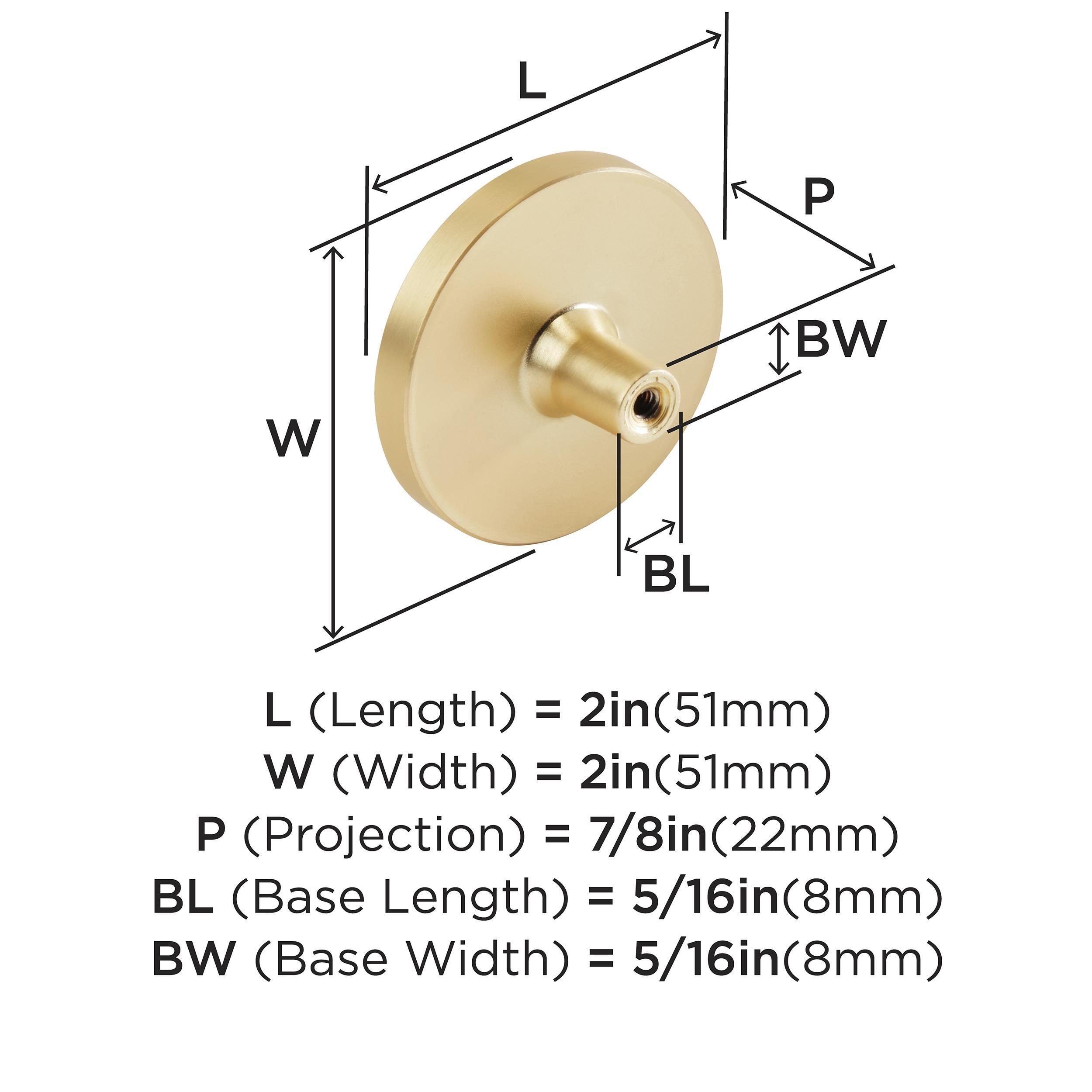 ACCENTS 2 INCH 51MM DIAMETER GOLD/PINK CABINET KNOB - 2 PACK 