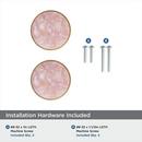 ACCENTS 2 INCH 51MM DIAMETER GOLD/PINK CABINET KNOB - 2 PACK 