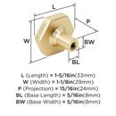 ACCENTS 1-5/16 INCH 33MM LENGTH GOLD/EMERALD GREEN CABINET KNOB - 2 PACK 