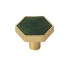 1-5/16in. Cabinet Knob in Gold/Emerald Green (Pack of 2)