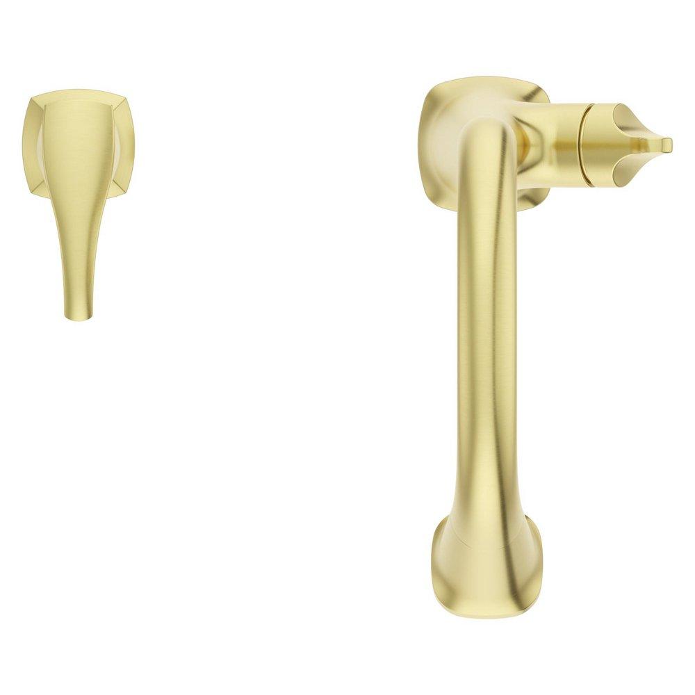 Single Handle Pull Down Kitchen Faucet in Brushed Gold 
