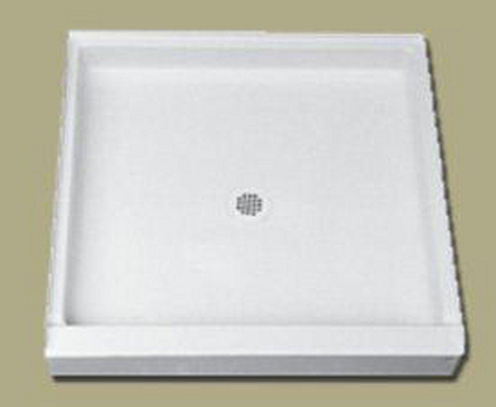 Florestone 60 in. x 34 in. Shower Base with Center Drain in White