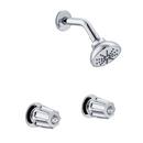 GERBER CLASSICS TWO METAL FLUTED HANDLE SLIDING SLEEVE THREADED ESCUTCHEON SHOWER ONLY FITTING WITH IPS/SWEAT CONNECTIONS 1.75GPM CHROME 