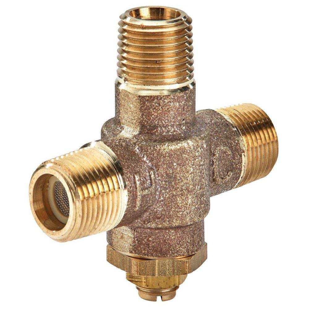 1/2 IN NPT LEAD FREE BRASS HYDROGUARD UNDER THE COUNTER LAVATORY MIXING VALVE ROUGH BRONZE FINISH 