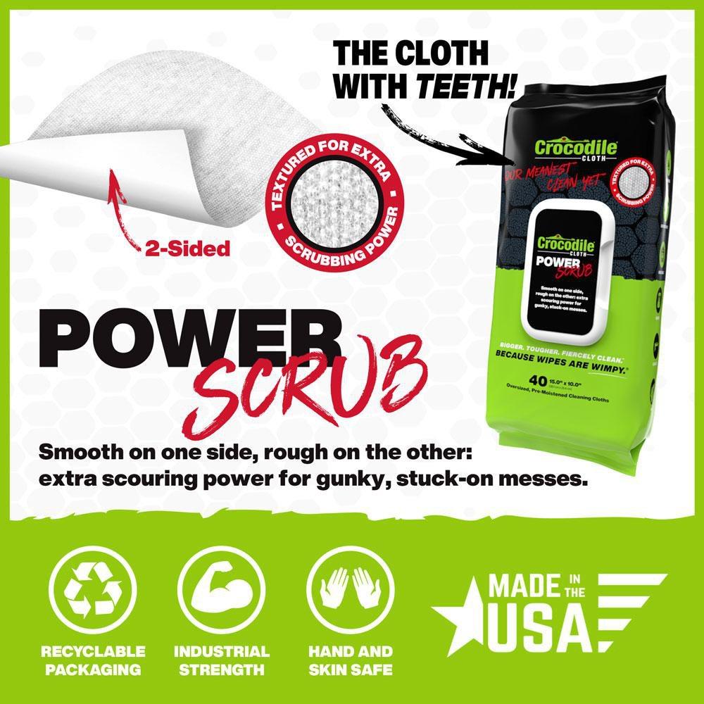 Croc Power Scrub Wipes (Pack of 40) 