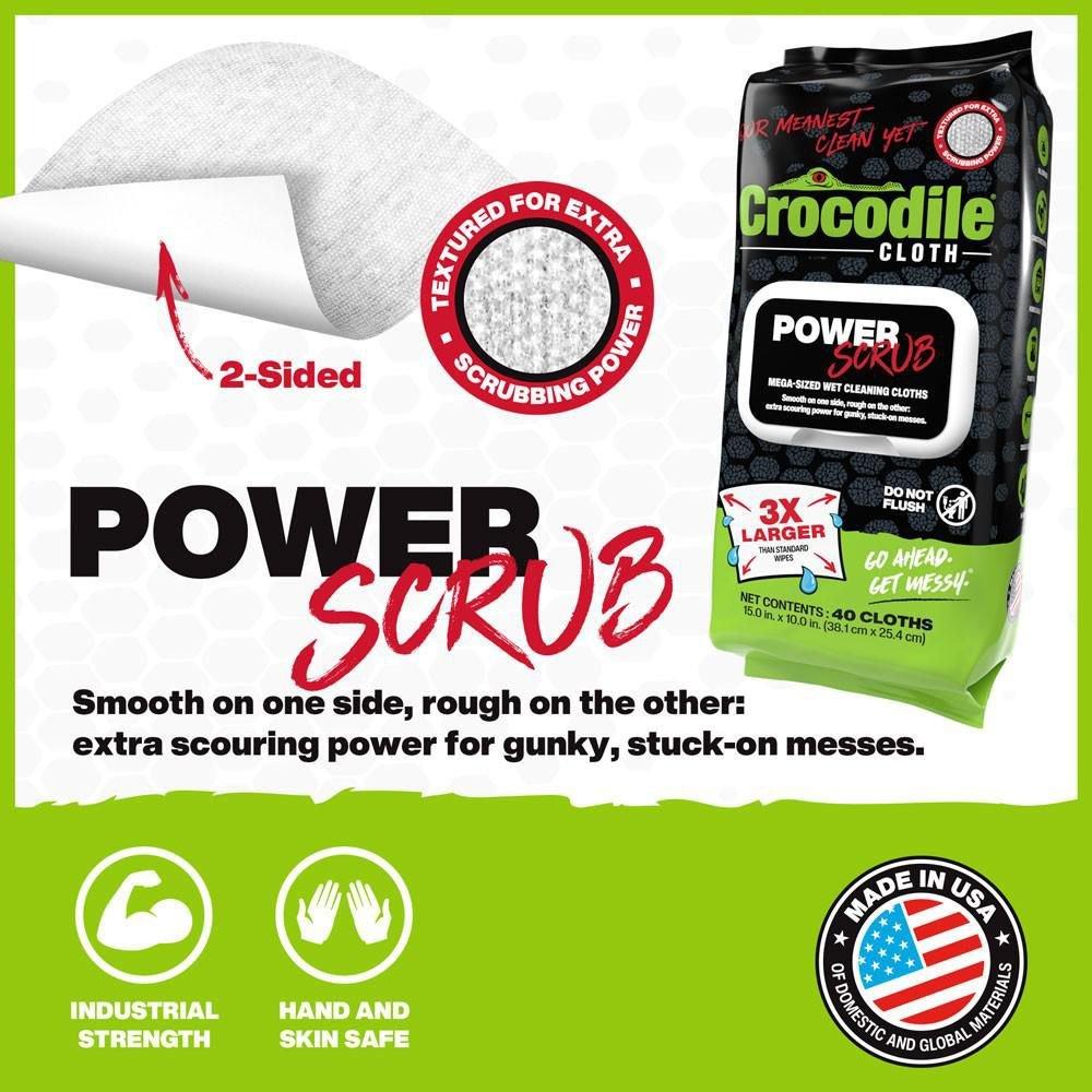 Croc Power Scrub Wipes (Pack of 40) 