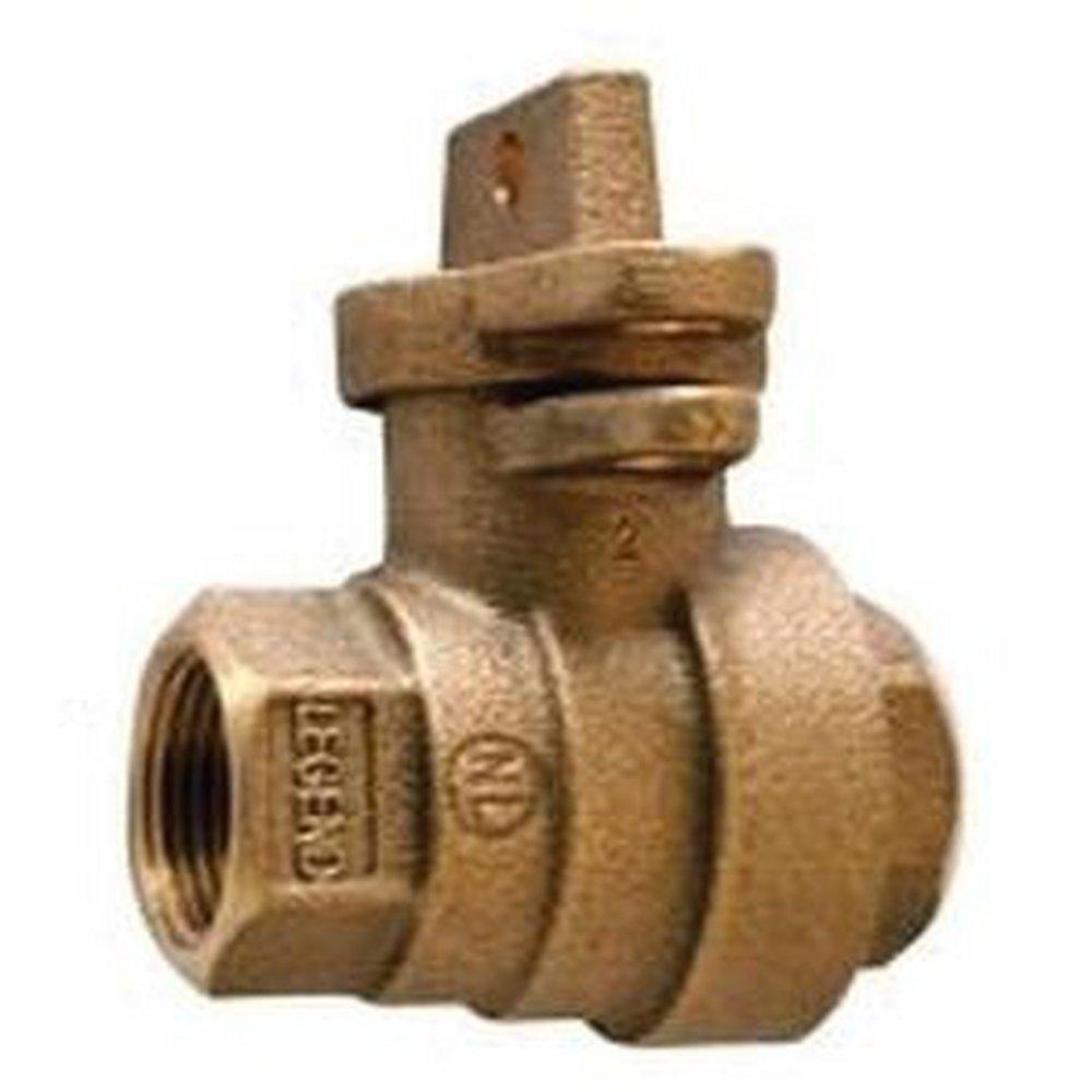 3/4 t-5500lwnl no lead bronze fnpt x fnpt lock wing curb stop valve 
