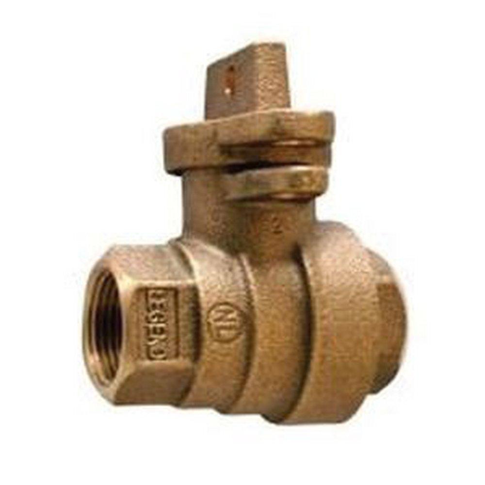 1-1/2 T-5500LWNL NO LEAD BRONZE FNPT X FNPT LOCK WING CURB STOP VALVE 