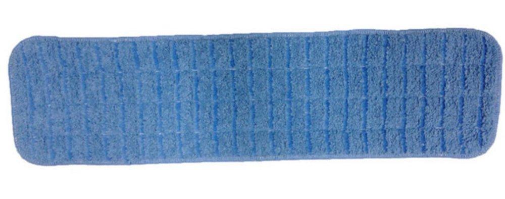 5 x 18 in. Microfiber Wet Pad with Velcro Backing and Scrubbing Strips in Blue 