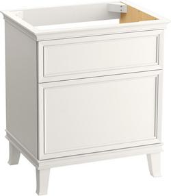 30 in. Floor Mount Vanity Cabinet in Linen White