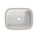 20 in. Undermount Rectangular Vitreous China Bathroom Sink in White 