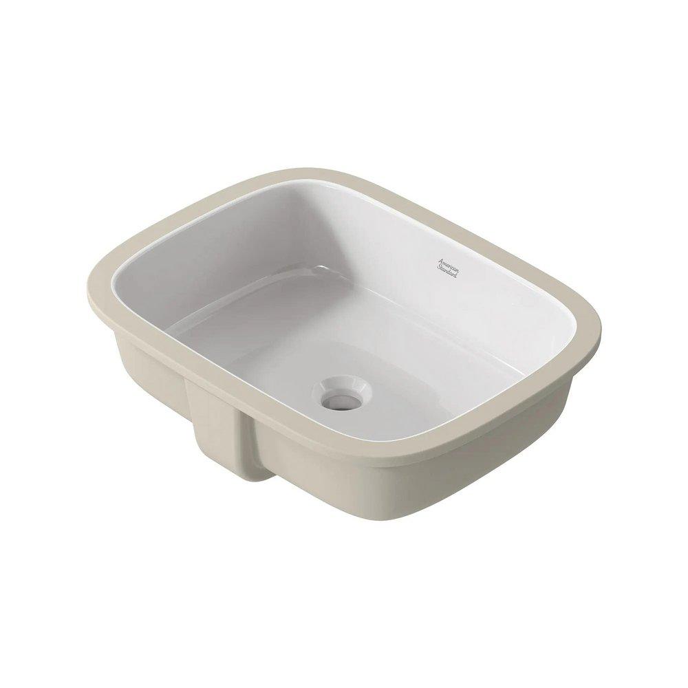 20 in. Undermount Rectangular Vitreous China Bathroom Sink in White 