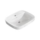 22-7/8 in. Drop-in Rectangular Vitreous China Bathroom Sink in White 