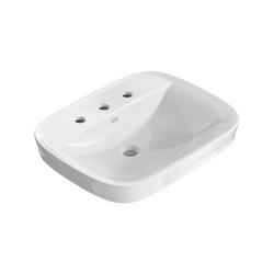 22-7/8 in. Drop-in Rectangular Vitreous China Bathroom Sink in White