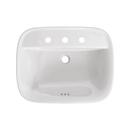 22-7/8 in. Drop-in Rectangular Vitreous China Bathroom Sink in White 