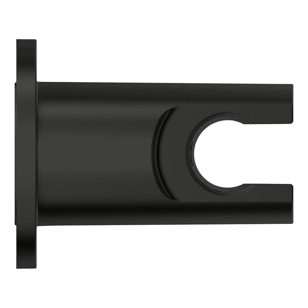 Wall Union with Hand Shower Holder in Matte Black 