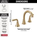 DELTA KAYRA TWO HANDLE WIDESPREAD BATHROOM FAUCET 