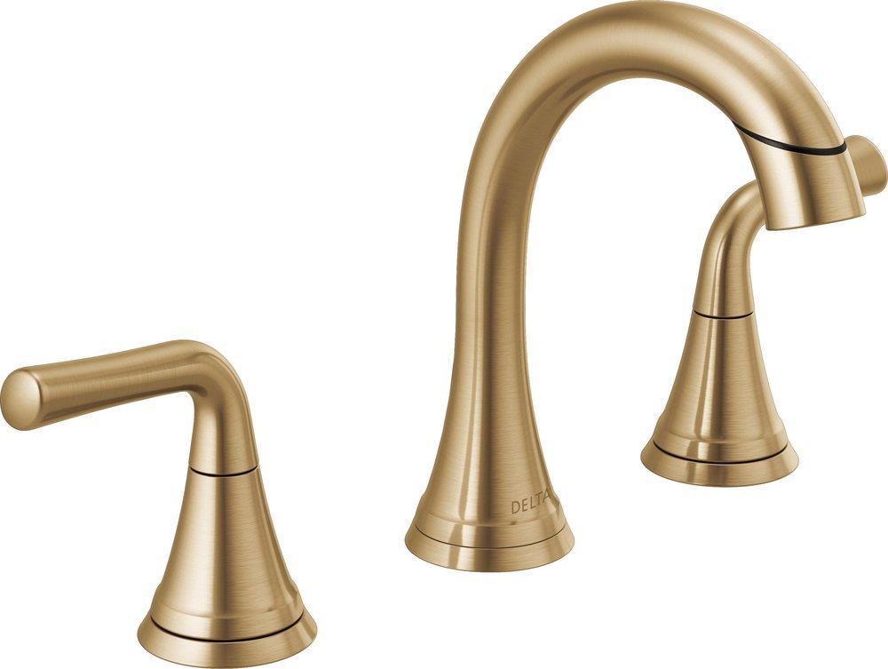 DELTA KAYRA TWO HANDLE WIDESPREAD PULL-DOWN BATHROOM FAUCET 